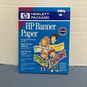 NIB HP Banner Paper for Inkjet Printers - Make Your Own Banners - 100 Sheets